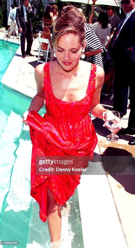 sharon stone feet|Sharon Stone Dips Her Feet In Pool .